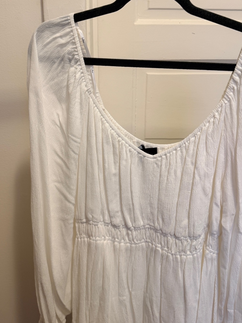 Lulu's White Textured Off-Shoulder Top - Picture 2 of 6